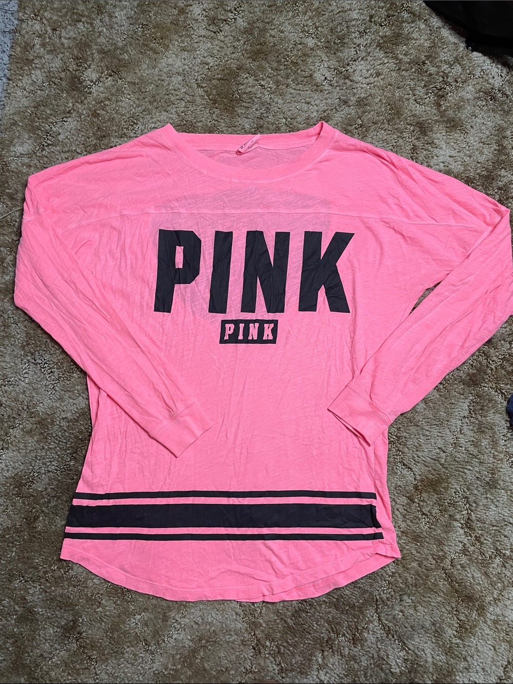 PINK Victoria’s Secret Open Back Long Sleeve Light Weight Shirt Size‎ XS